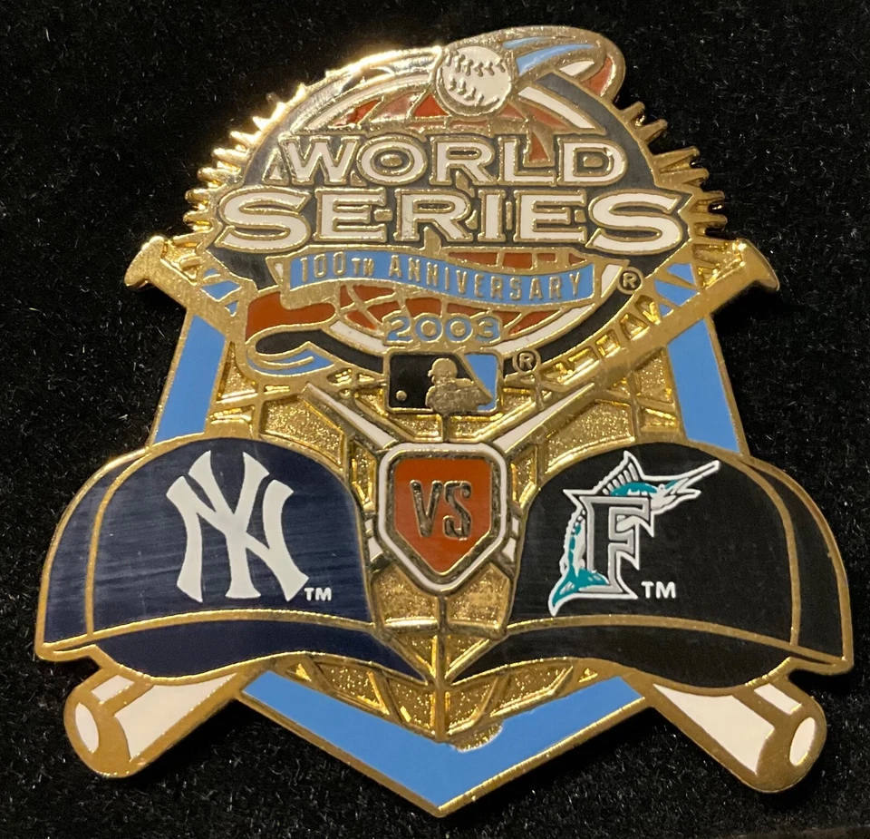 NEW YORK YANKEES VS FLORIDA MARLINS 2003 WORLD SERIES COMMEMORATIVE  PIN - Image 1 of 1