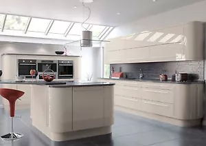 NEW HIGH GLOSS VIVO CASHMERE kitchen doors and drawer fronts - Picture 1 of 1