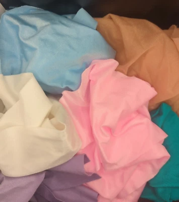 LYCRA/SPANDEX FABRIC SCRAP GRAB BAGS - VARIETY OF SIZES AND COLORS - Image 1 of 2