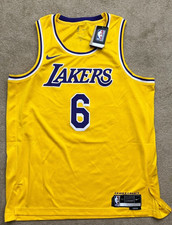 Nike NBA Los Angeles Lakers James #6 Swingman Jersey - Amarillo - Mens