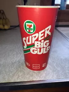 ORIGINAL 7 ELEVEN SUPER BIG GULP Paper CUP UNUSED. 7-11 Advertising - Picture 1 of 10