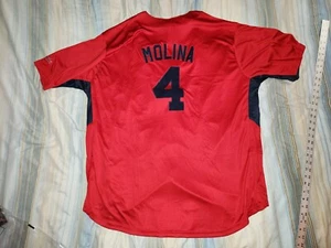YADIER MOLINA #4 ST. LOUIS CARDINALS RED BASEBALL JERSEY 2X-LARGE NWT - Picture 1 of 12