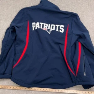 NFL New England PATRIOTS Jacket Men M Blue Zip Softshell Lightweight CA57151 - Picture 1 of 10
