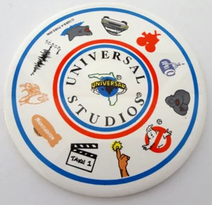 UNIVERSAL STUDIOS FLORIDA 6" CIRCLE TILE VINTAGE 1990 AMUSEMENT PARK SOUVENIR - Picture 1 of 6