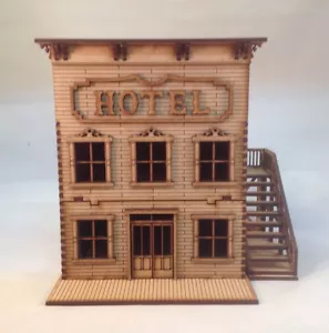 Hotel Brothel 28mm Terrain Old West Building Tombstone Desperado Legends MDF Kit - Picture 1 of 6
