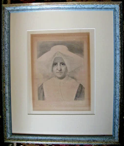 Claude Ferdinand Gaillard (1834-1887) Grabado Hermana Rosalie a prueba en papel japonés - Imagen 1 de 5