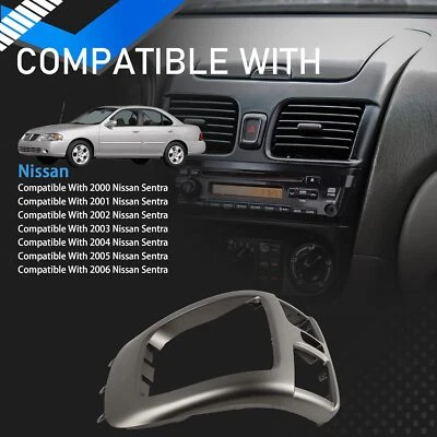 Painel painel fáscia rádio estéreo central quadro para Nissan Sentra Almera 2000-2006 - Imagem 1 de 4