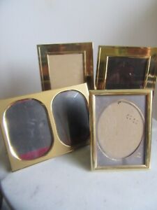 4 Brass Photo Frames , Hand Polished & Lacquer Coated . Various Sizes .