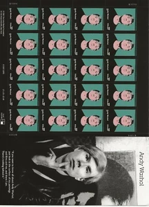 2002 37 cent Andy Warhol full Sheet of 20 Scott #3652, Mint NH - Picture 1 of 1
