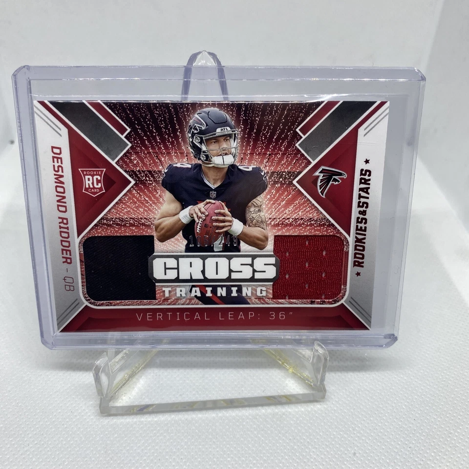 2022 panini rookies & stars desmond ridder /249 cross training patch falcons - Image 1 of 3