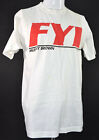 Vintage Murphy Brązowy FYI Biały T-shirt 1994 SOF TEE T-shirt Single Stitch | L
