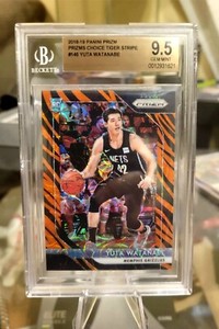 2018-19 Panini Prizm Yuta Watanabe Rookie SSP Tiger Stripe Gem Mint BGS 9.5
