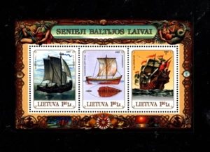 Litauen 572 postfrisch Bogen mit 3 Segelschiffen Ostsee schöner Preis - Bild 1 von 1