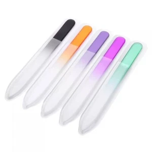 Lima per unghie in vetro con custodia. Lunghezza 14 cm. Venditore Regno Unito. Aspetto bello ed elegante - Foto 1 di 3