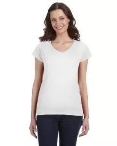 Gildan Ladies' SoftStyle Fitted V-Neck T-Shirt G64VL - Picture 1 of 9