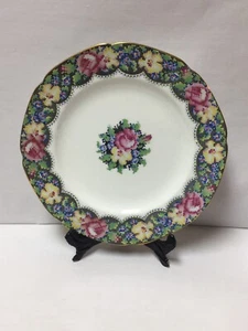 Gingham Rose Salad Plate Paragon by Appointment to H.M The Queen 8 3/8"  - Picture 1 of 8