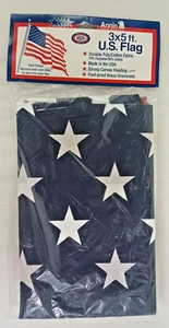 Annin 3’ X 5’  Nylon US Flag with Embroidered Stars Made in USA Polyester/Cotton - Picture 1 of 4