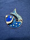 David Anderson Norway Sterling Silver Enamel Whale Fish Brooch/Pin, 1.5x2?