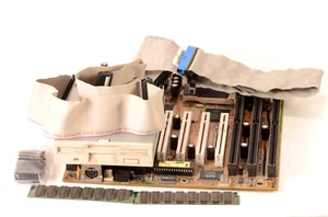 Placa madre para computadora Pentium con procesador, FDD, RAM + regalos - Imagen 1 de 15