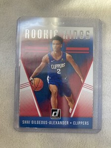 shai gilgeous alexander Rookie Kings Donruss #21 2018-19 Thunder Clippers Nba Rc