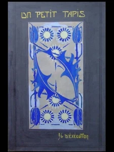 MARCEL FLEURY, PROJET DE TAPIS ART NOUVEAU - 1905 - GRANDE GOUACHE ORIGINALE - Imagen 1 de 2