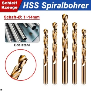 M35 HSS Spiralbohrer 1-14mm Für Bohren Von Edelstahl/Gehärtetem Metall/Legierung - Bild 1 von 12