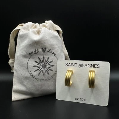 Pendientes de aro acanalados estilo vintage | Regalos, nuevos | Accesorios Santa Inés Foto 1 de 4