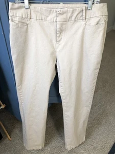 Dockers Damen-Freizeithose beige khaki vorne flach mittlere Leibhöhe gerades Bein Größe 10 - Bild 1 von 7