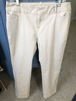 Women’s Dockers beige khaki flat front mid rise straight leg casual pants sz 10 - Image 1 of 4