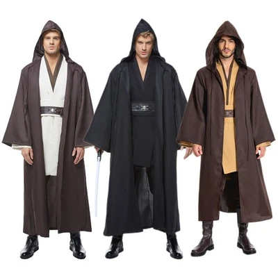 Maestro Jedi Obi-Wan Kenobi Disfraz Juegos con disfraces Fiesta de Halloween Para hombres Traje Multicolor Foto 1 de 4