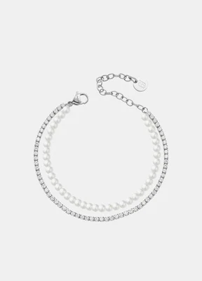 LIU JO   BRACCIALE TENNIS   ACCIAIO   DONNA   LJ3025  NUOVO - Immagine 1 di 3