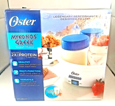 Oster Mykonos греческий йогуртница CKSTYM1001 новый открытая коробка - Изображение 1 из 4