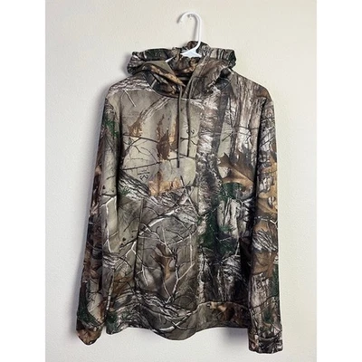 Under Armour Hoodie Mens Medium Camo Pullover Realtree Loose Fit Hunting - Image 1 of 4