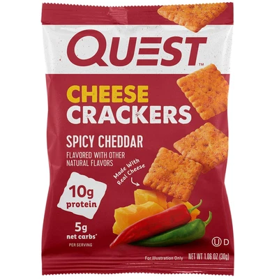 Quest Nutrition Cheese Crackers, Spicy Cheddar Blast, 10G of Protein, Low Carb,  - Image 1 of 4