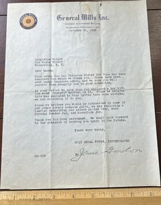 1935 GENERAL MILLS INC. Letterhead, Gold Medal Foods, 8 3/8 x 11 in - Picture 1 of 2