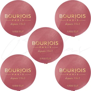 BOURJOIS Little Round Pot Blusher with Mirror & Brush -15 Rose Eclat *PACK OF 5* - Picture 1 of 5
