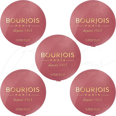BOURJOIS Little Round Pot Blusher with Mirror & Brush -15 Rose Eclat *PACK OF 5* - Image 1 of 4
