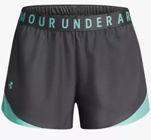 Under Armour UA Women's Play Up 3.0 Running Workout Athletic Shorts Gray NEW - Picture 1 of 4