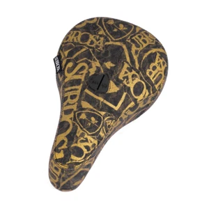 SUBROSA THRASHED PIVOTAL BMX BIKE SEAT KINK CULT SHADOW RANT BLACK GOLD NEW - Picture 1 of 4