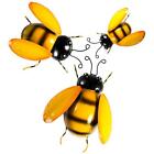 Vindar Metal Wall Art Bee Sculpture Garden Wall Art Decor Set of 3 Bee Outdoo...