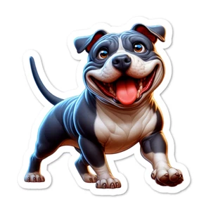 Pit Bull Dog, Fun Pet Vinyl Sticker, Water Resistant, Indoor Use Laptop 2 Sizes, - Picture 1 of 1