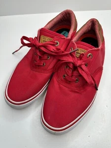 Levis Canvas Trainer Red Low US Size 7 (51848001R) Sneaker - Picture 1 of 8