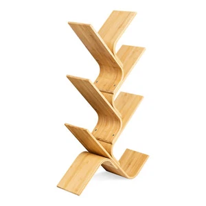 Librería en forma de árbol estantería de bambú con 6x estante para libros CD - Imagen 1 de 7