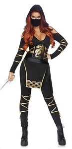 Stealth Ninja Spandex Halloween Costume Women's Large - Picture 1 of 3