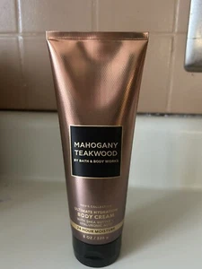 Bath & Body Works MAHOGANY TEAKWOOD Ultimate Hydration Body Cream 8 oz NEW - Picture 1 of 1