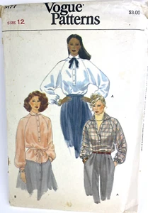 Vintage 70er Vogue UNCUT Misses' Bluse Schnittmuster | Größe 12 | #7177 - Bild 1 von 6