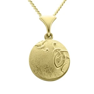 Ola Gorie 9ct Yellow Gold Celtic Secrets Locket 18" Chain Pendant Boxed Scottish - Picture 1 of 12