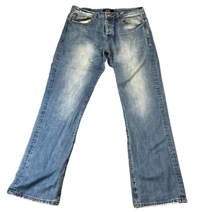 Diesel Classic Bootcut Jeans 34 32 * Light Wash Blue Honeycomb Whiskers Cotton - Picture 1 of 11