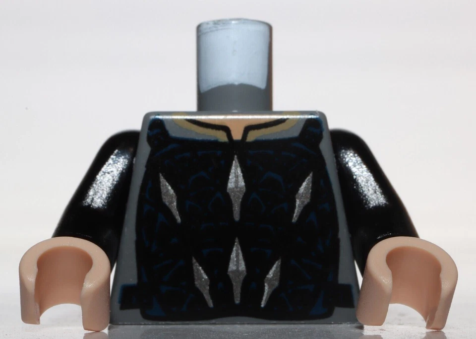 Lego Dark Bluish Gray Torso Armor Vest Silver Arrow Print - Image 1 of 1