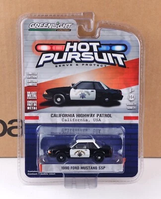 Greenlight 1990 福特野马 SSP 加利福尼亚州高速公路巡逻队 (2016) — 第 1/4 张图片